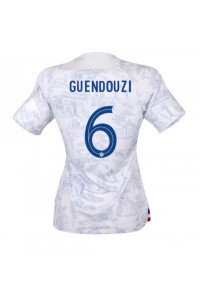 Ranska Matteo Guendouzi #6 Jalkapallovaatteet Naisten Vieraspaita MM-kisat 2022 Lyhythihainen